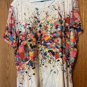 SHEIN Multicolor Abstract Print T-Shirt